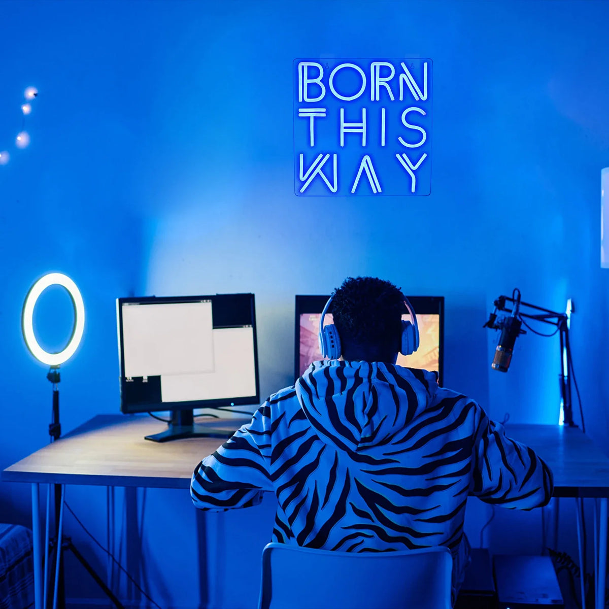 Enseigne néon LED USB 5 V Born This Way