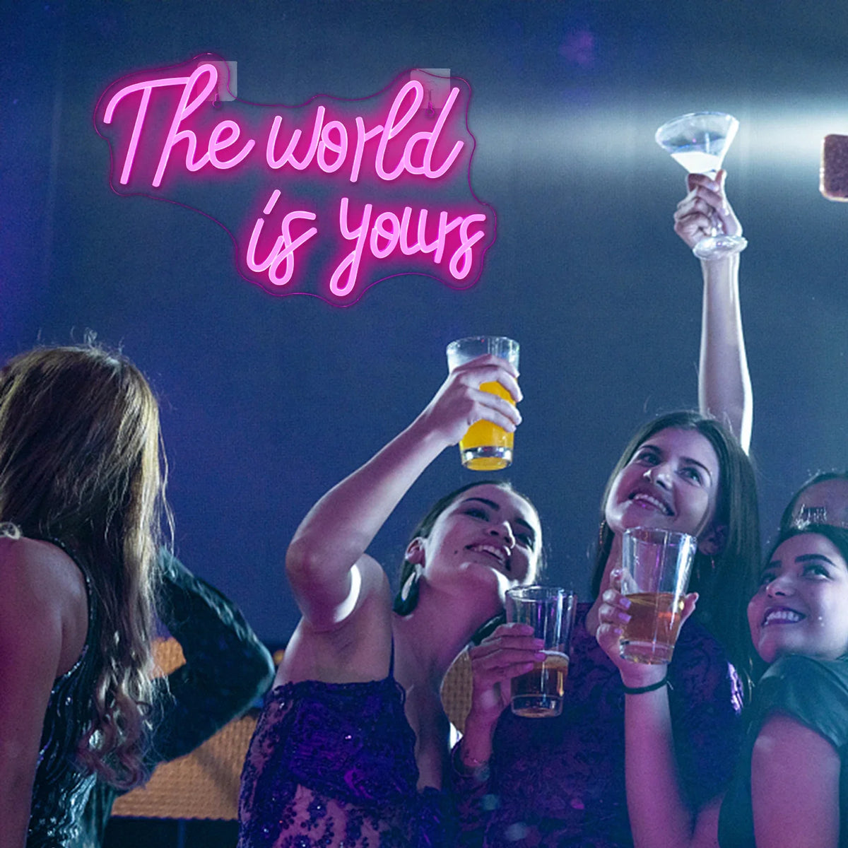 Enseigne néon LED USB 5 V The World Is Yours