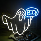 Enseigne néon LED USB 5 V Halloween — blanc bleu