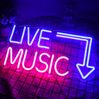 Enseigne néon LED USB 5 V Live Music