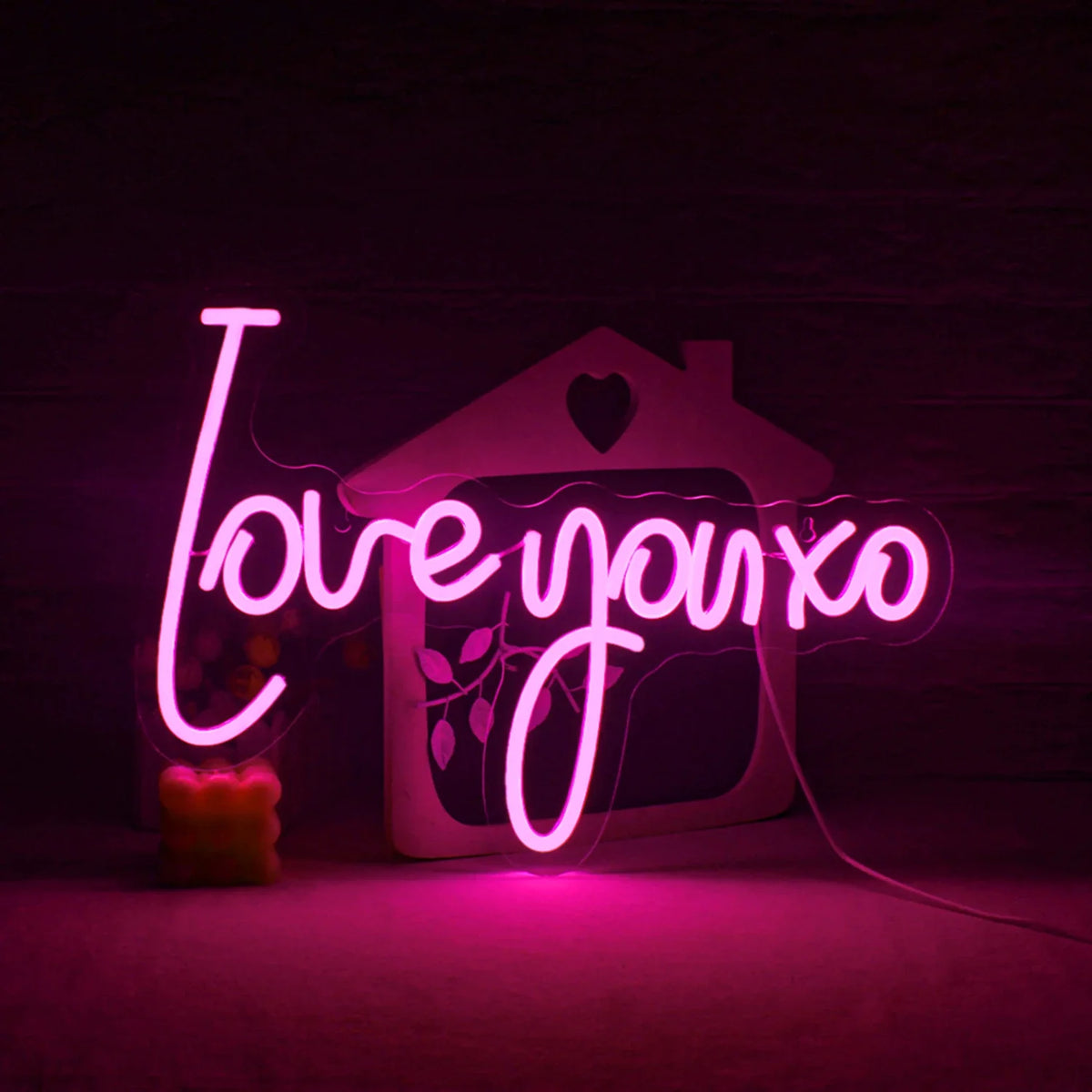 Enseigne néon LED USB 5 V Love You XO