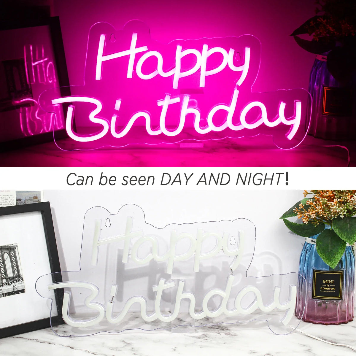 Happy Birthday 5V USB LED neon sign