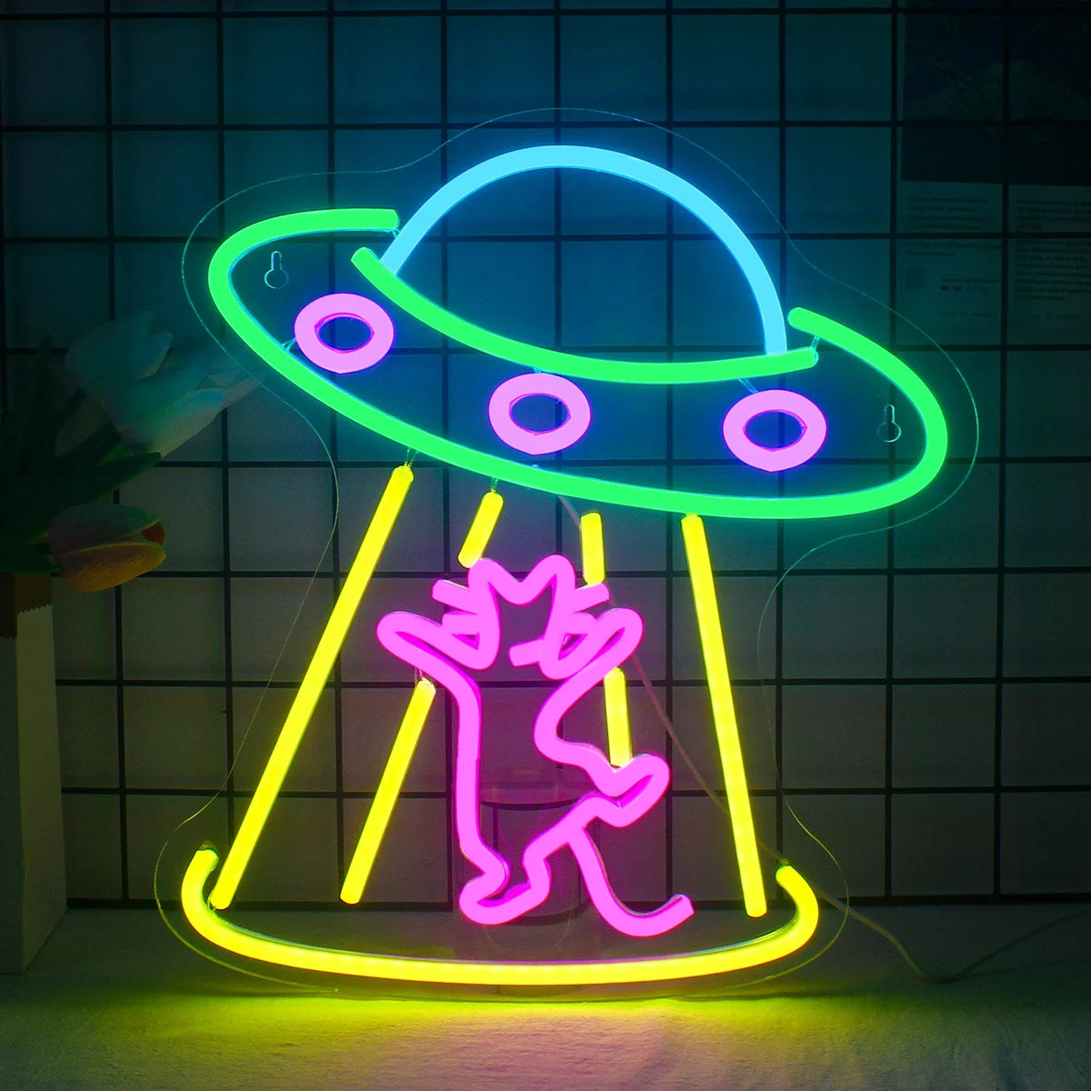 Spaceship 5V USB LED neon sign – 31.5x35cm
