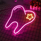Enseigne néon LED USB 5 V Dent rose