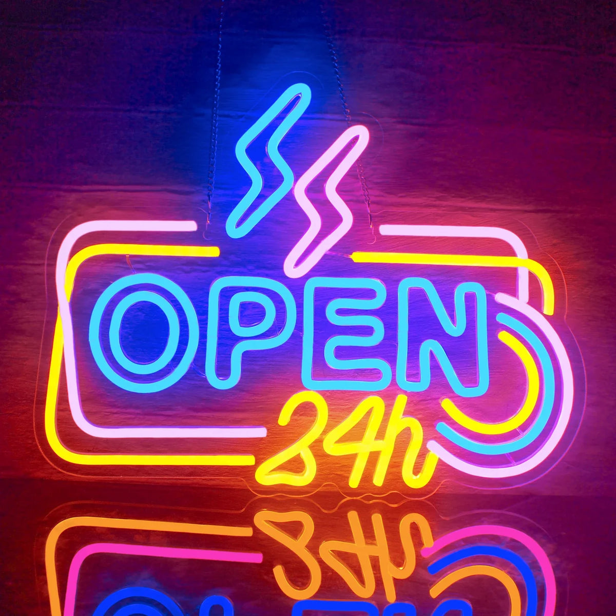 24 Hours Open 5V USB LED neon sign
