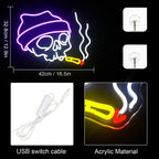 Skull 5V USB LED neon sign