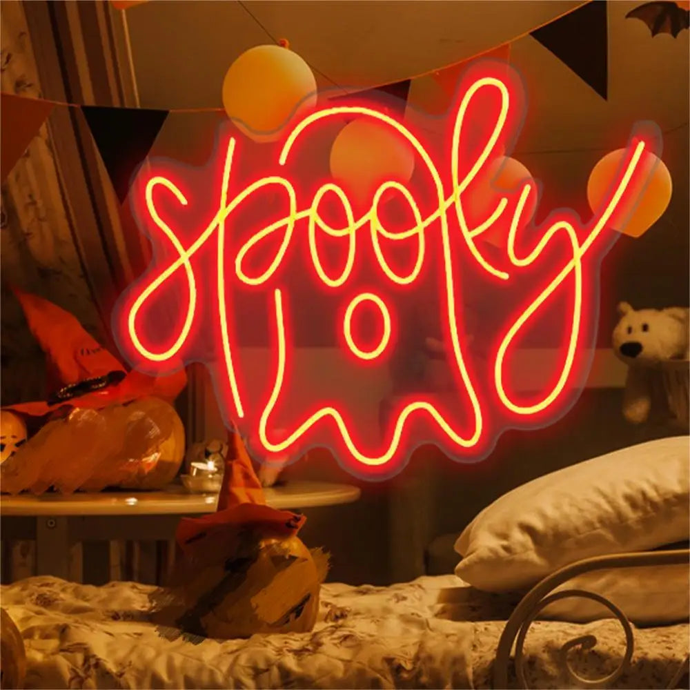 Spooky 5V USB LED neon sign