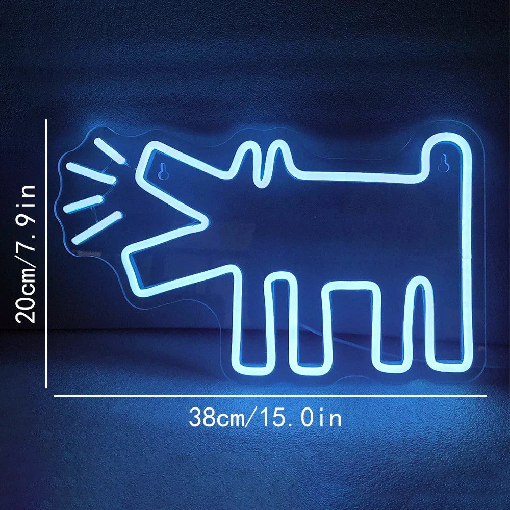 Dog Paw 5V USB LED neon sign – 38x20cm