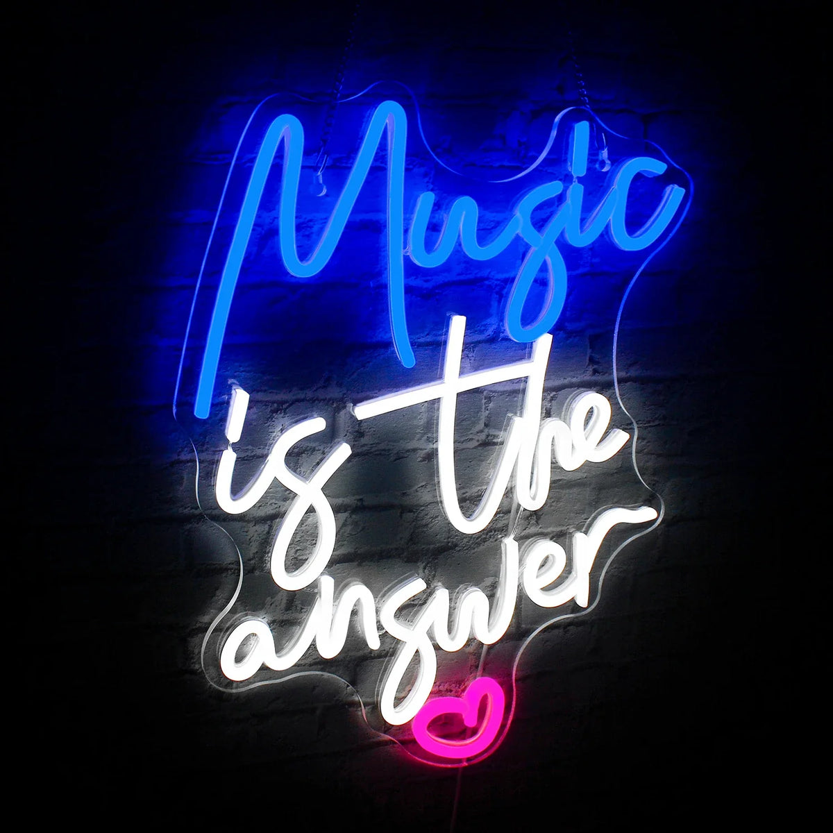 Enseigne néon LED USB 5 V Music is the answer