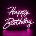 Happy Birthday 5V USB LED neon sign – Pink