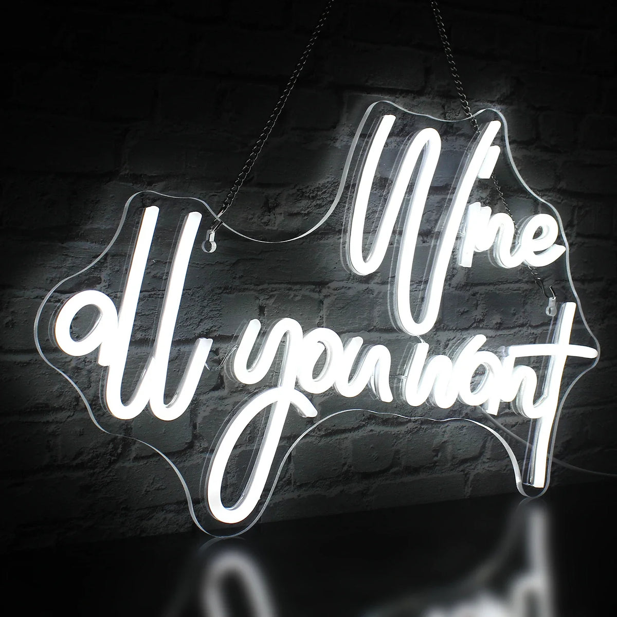 Wine all you want 5V USB LED neon sign