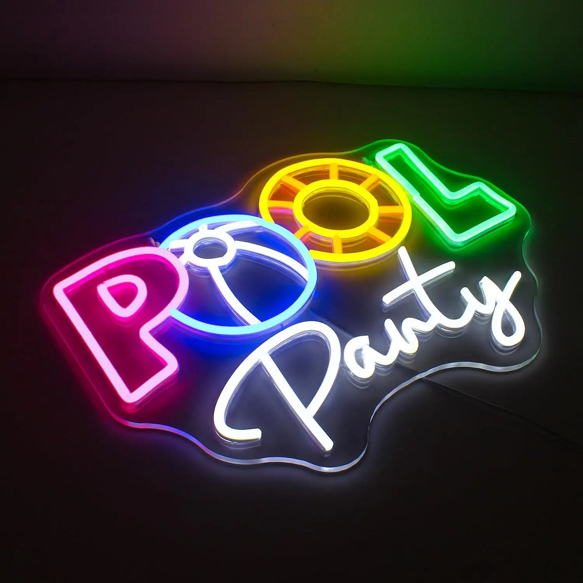 Pool Party 5V USB LED neon sign