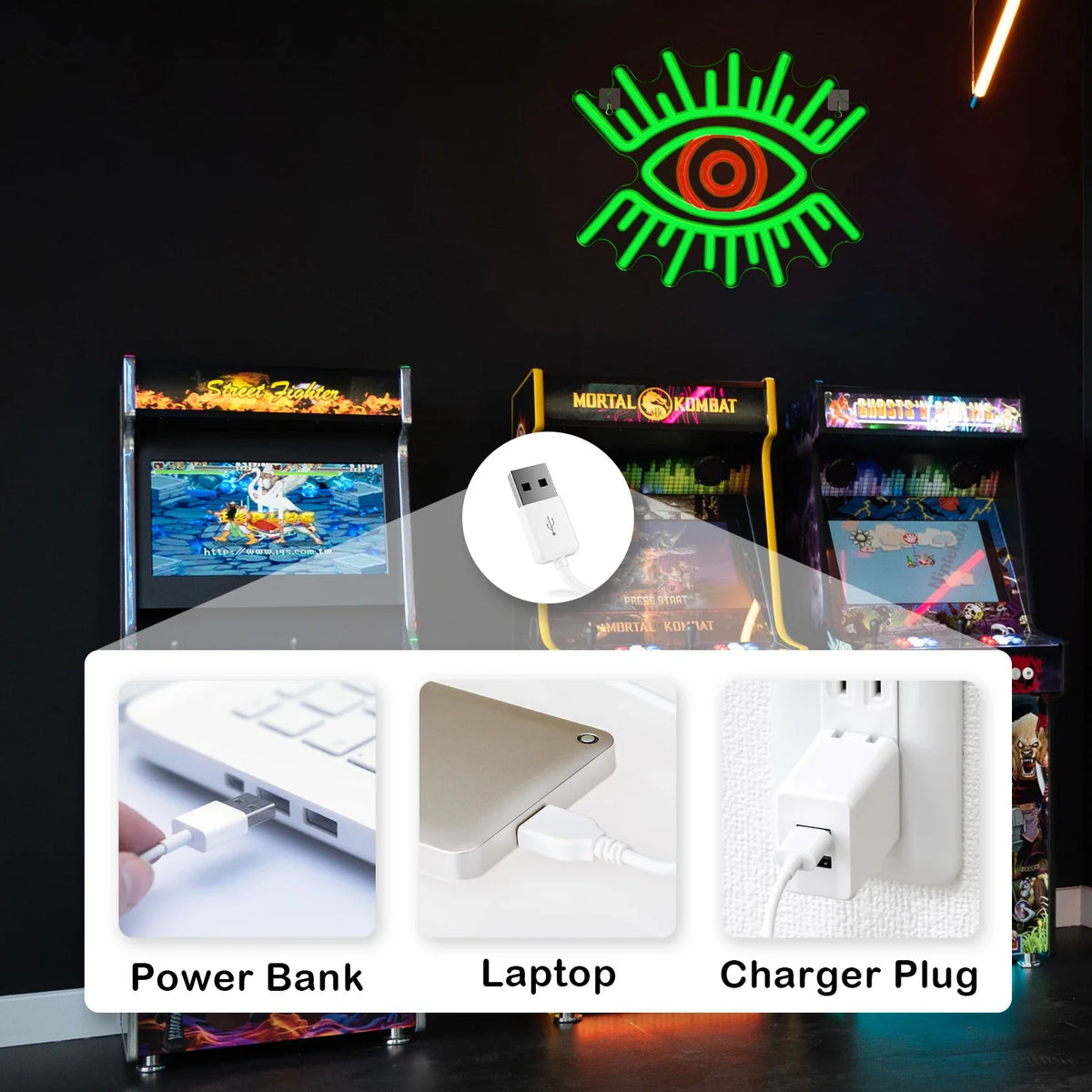 Eyes 5V USB LED neon sign