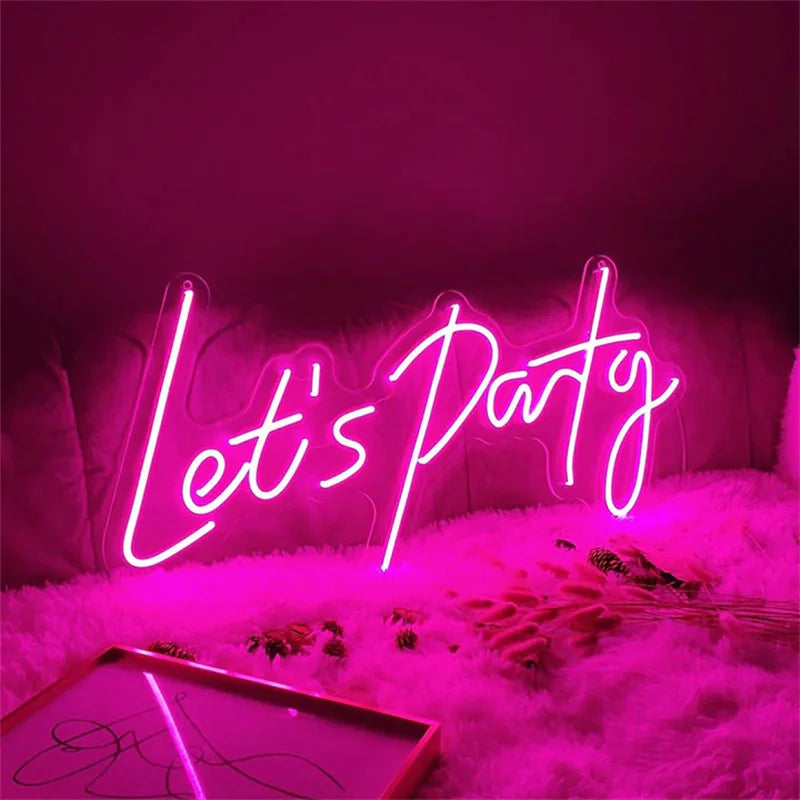 Let's Party 5V USB LED neon sign