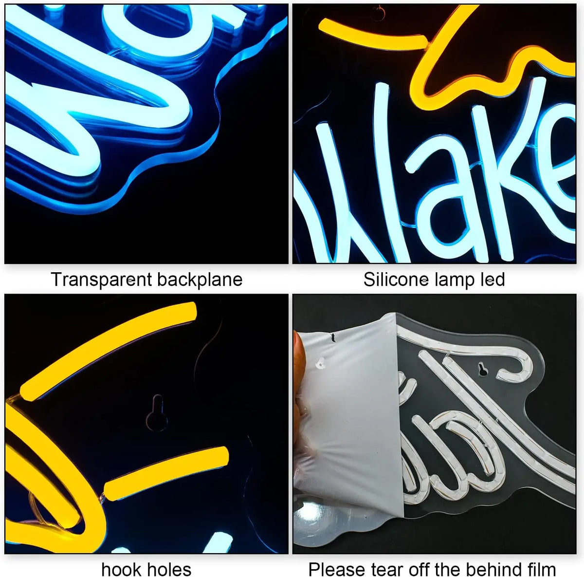 Wake 'n' Bake 5V USB LED neon sign