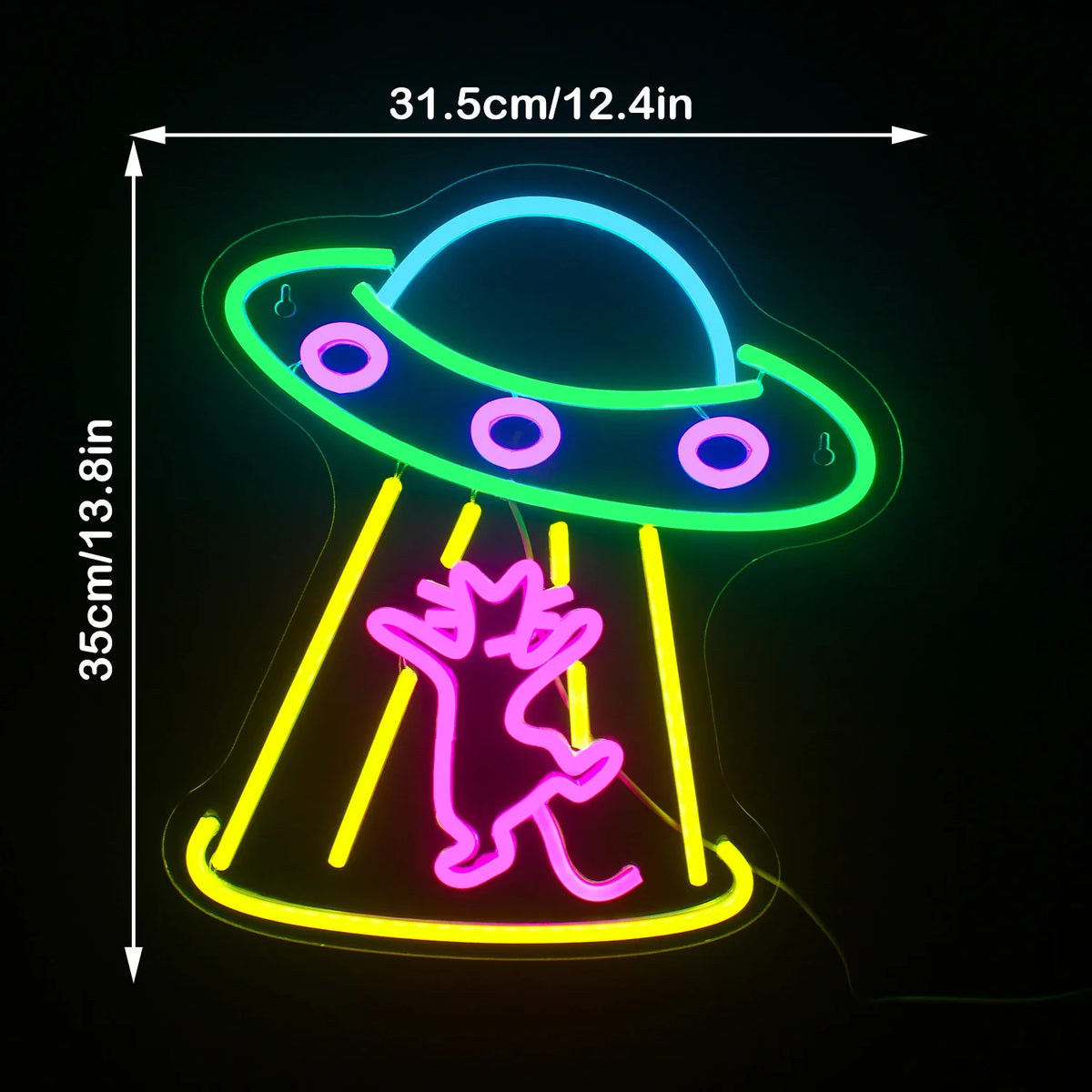 Spaceship 5V USB LED neon sign