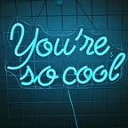 Ice Blue You're So Cool 5V USB LED neon sign – 42X24cm