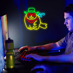 Cowboy Cat 5V USB LED neon sign