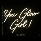 Enseigne néon LED USB 5 V You Glow Girl