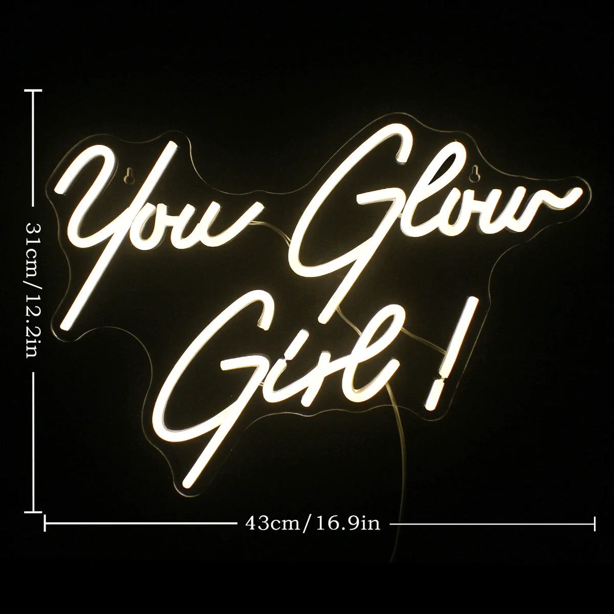 Enseigne néon LED USB 5 V You Glow Girl