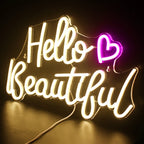 Hello Beautiful 5V USB LED neon sign