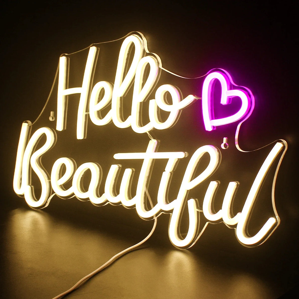 Hello Beautiful 5V USB LED neon sign