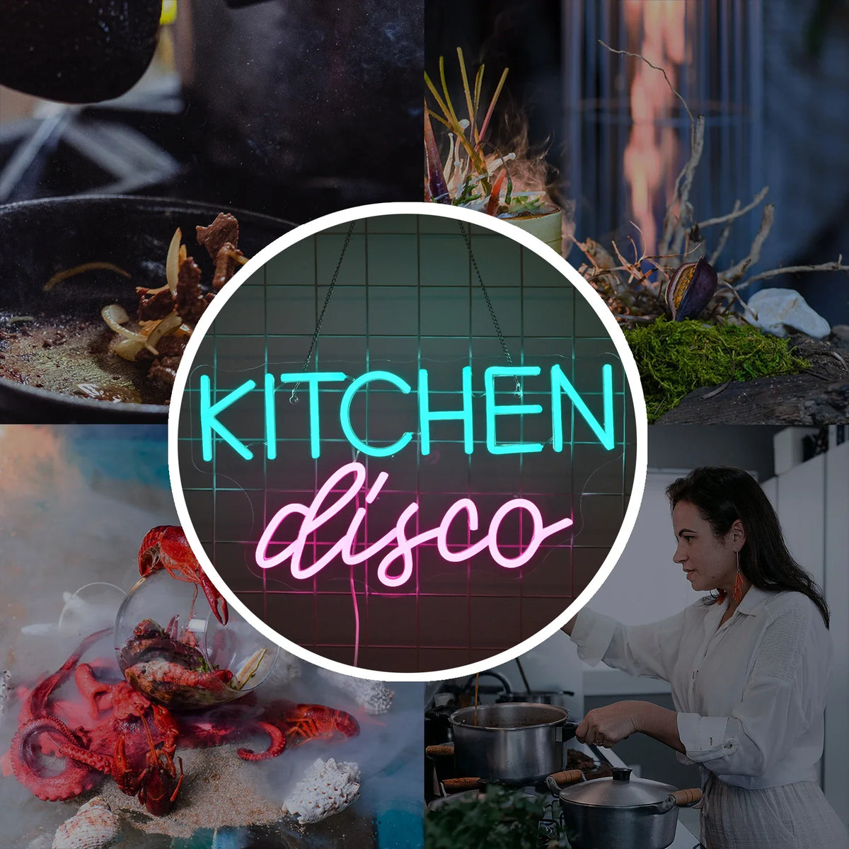 Enseigne néon LED USB 5 V Kitchen Disco