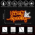Let's Get Spooky 5V USB LED neon sign