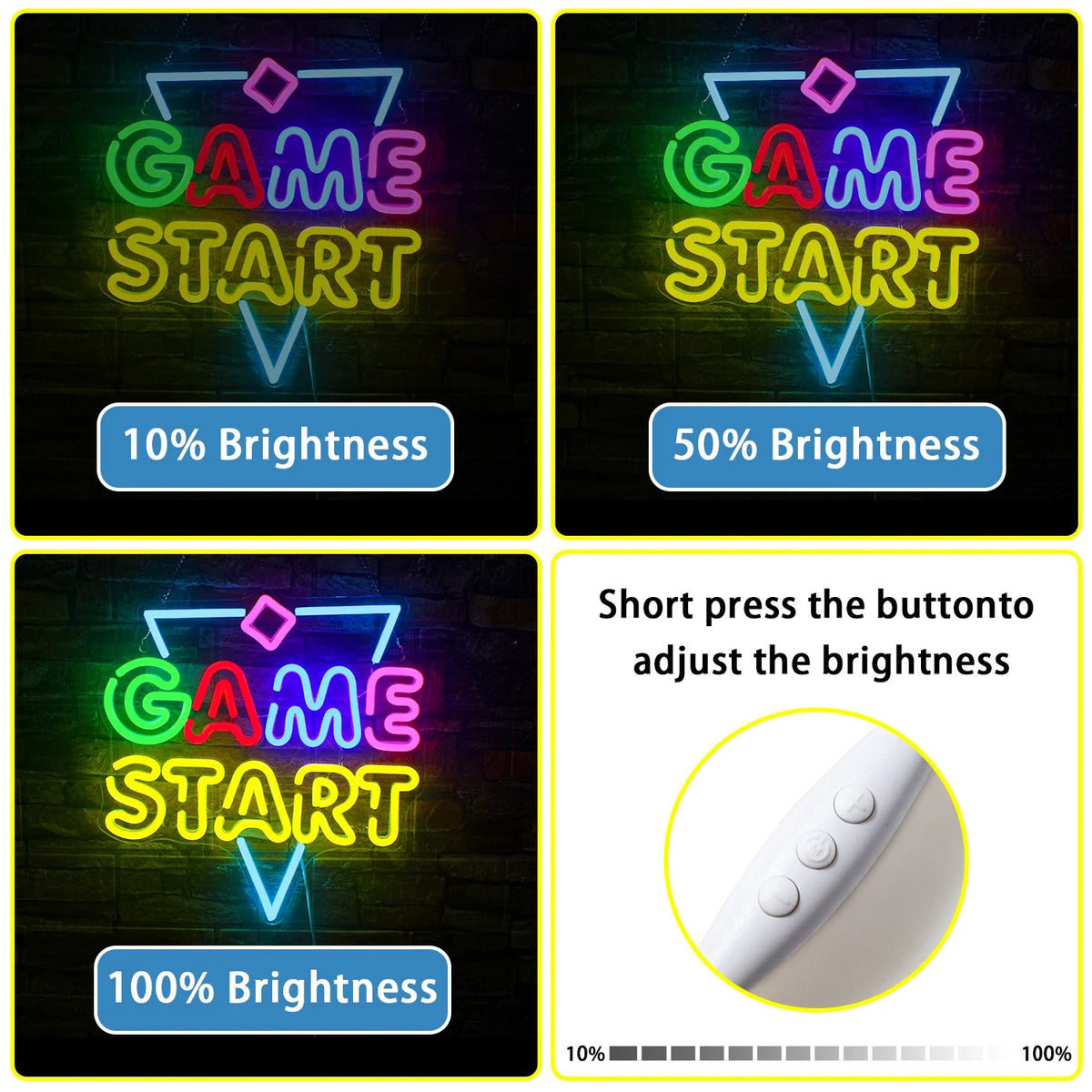 Game Start 5V USB LED neon sign