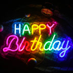 Enseigne néon LED USB 5 V Happy Birthday