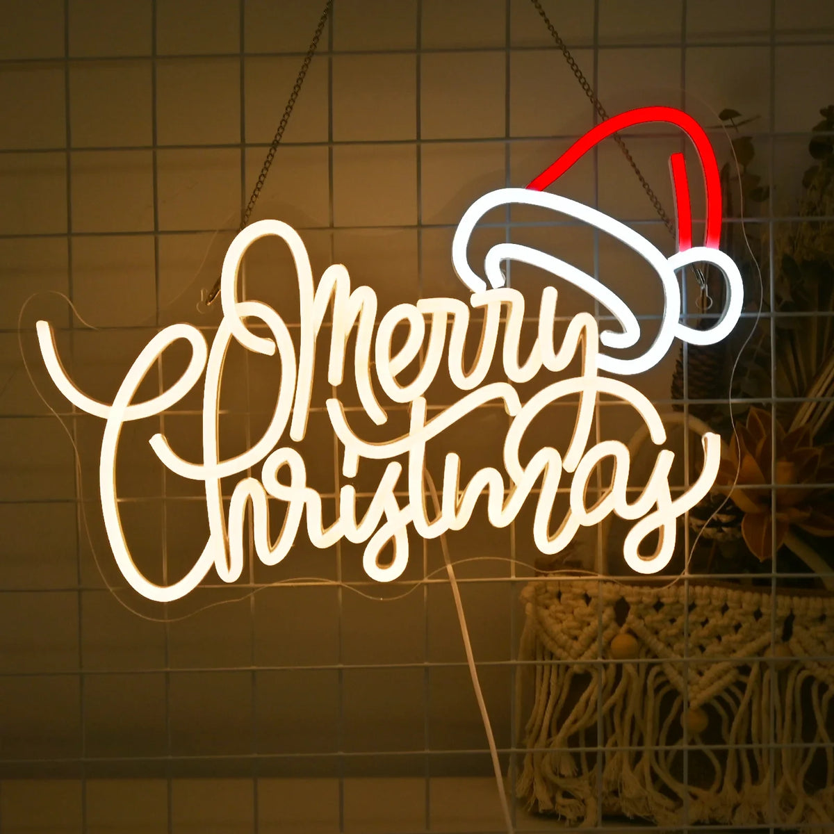 Warm Merry Christmas 5V USB LED neon sign