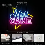 Enseigne néon LED USB 5 V Night Game