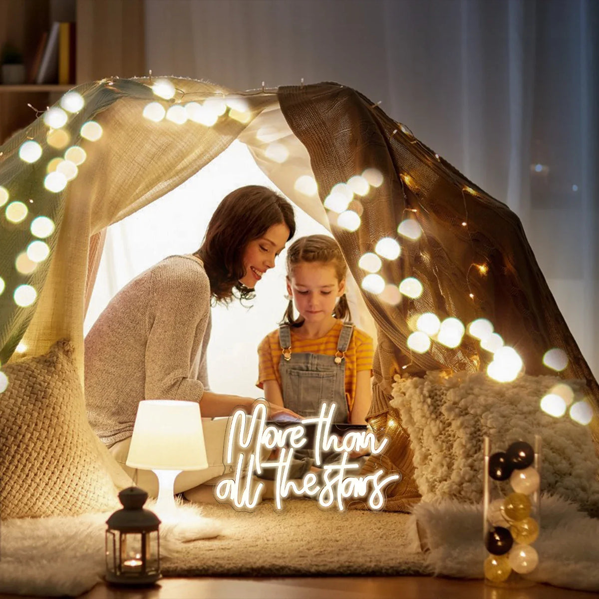 Enseigne néon LED USB 5 V More Than All The Stars