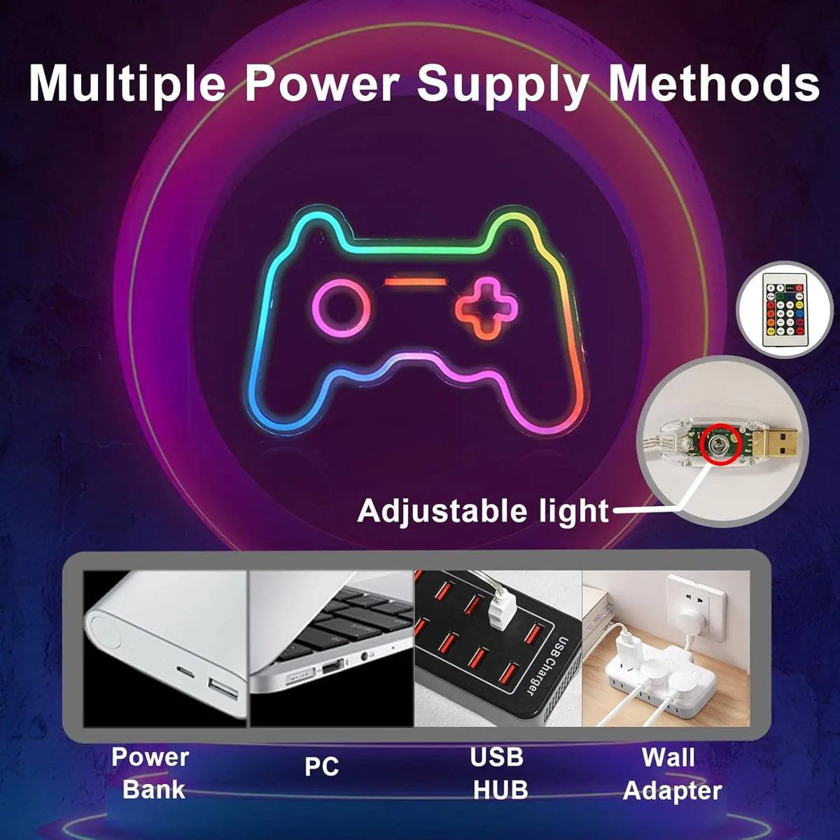 Gaming 5V USB LED neon sign