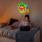 Cowboy Cat 5V USB LED neon sign