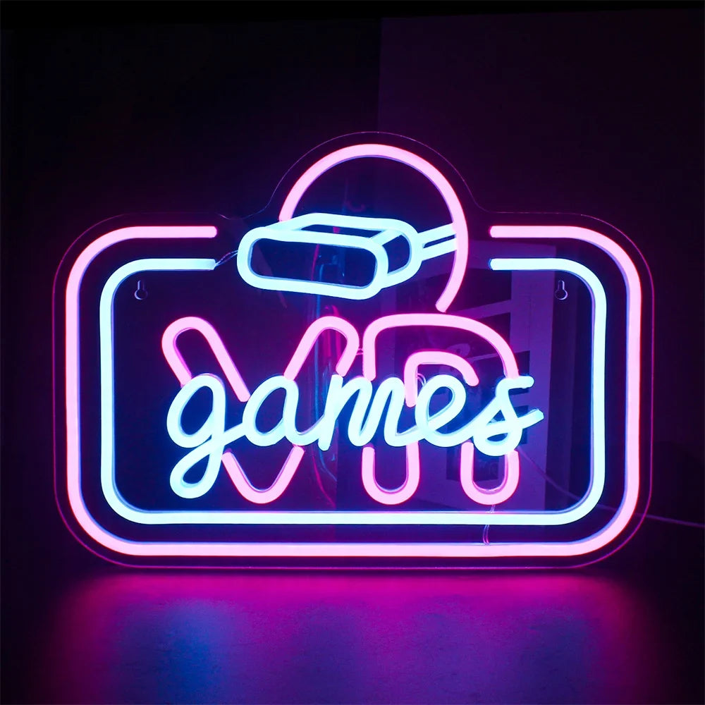 VR Game 5V USB LED neon sign – Pink Blue