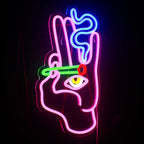 Smoking Hand Eye 5V USB LED neon sign