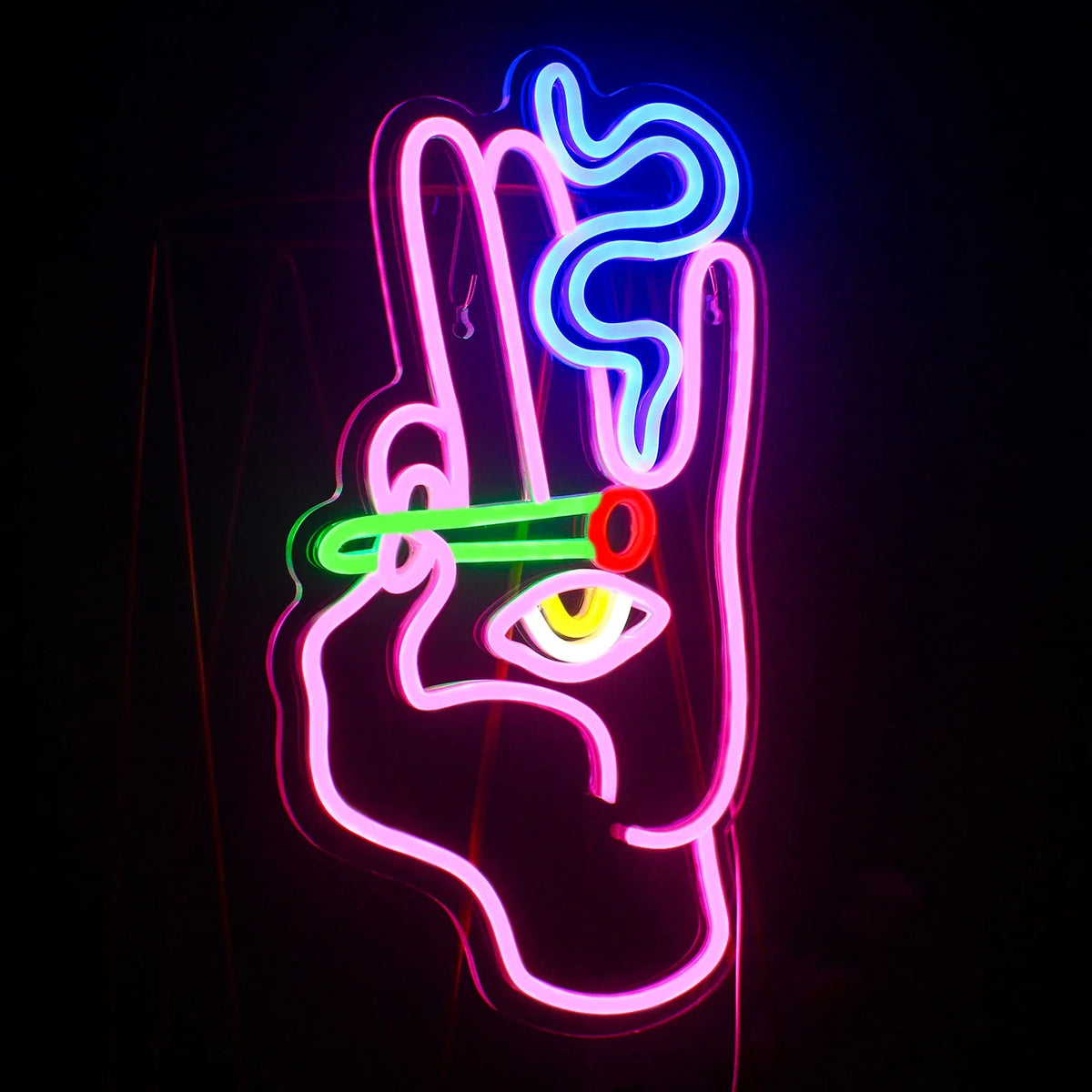 Smoking Hand Eye 5V USB LED neon sign