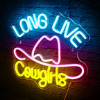 Long Live Cowgirls 5V USB LED neon sign
