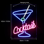 Cocktails 5V USB LED neon sign