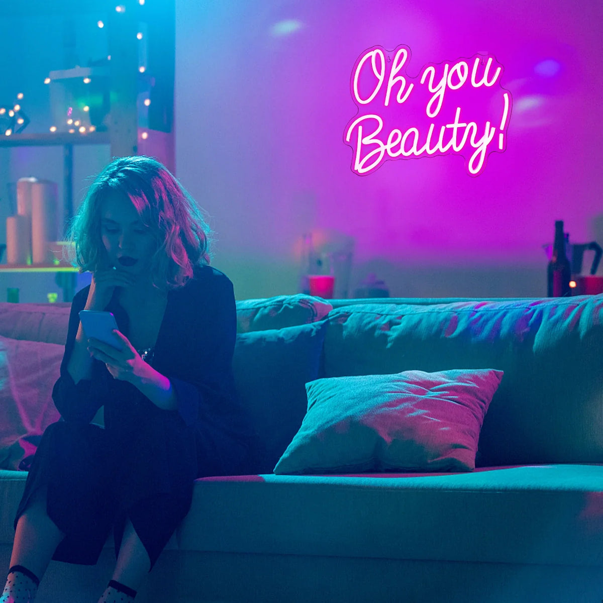 Enseigne néon LED USB 5 V Oh You Beauty