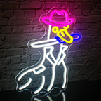 Enseigne néon LED USB 5 V Canard cow-boy
