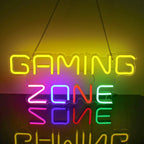 Enseigne néon LED USB 5 V Colourful Gaming Zone — 40 × 17 cm