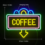Coffee 5V USB LED neon sign