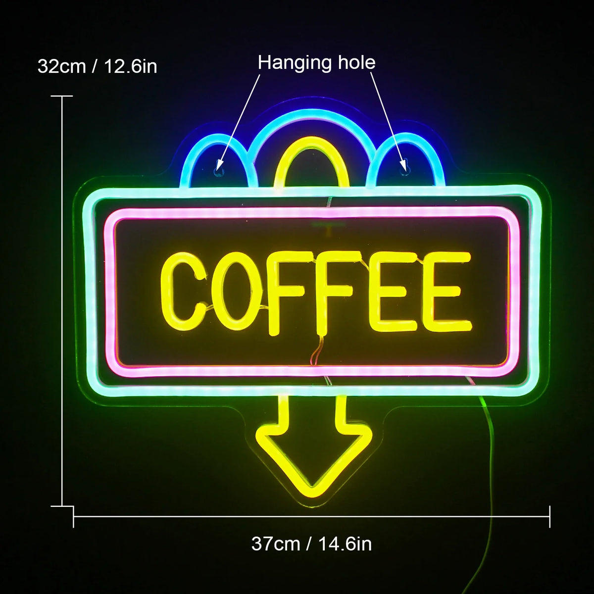 Coffee 5V USB LED neon sign