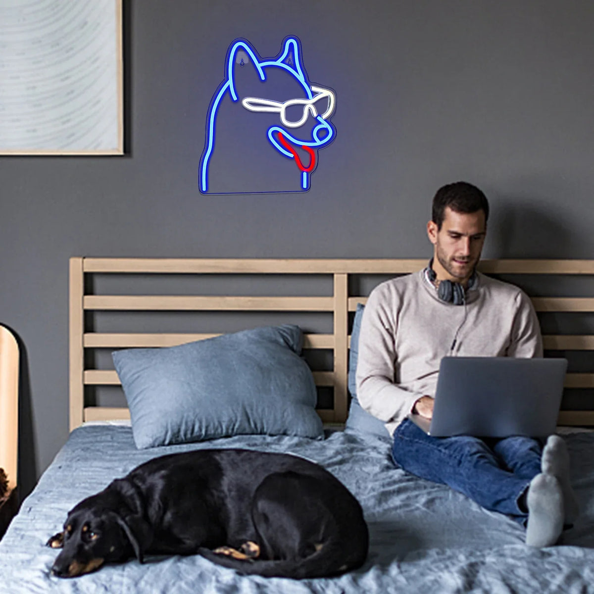 Enseigne néon LED USB 5 V Chien