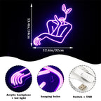 Woman Line Art 5V USB LED neon sign