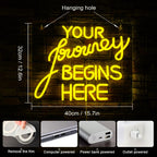 Enseigne néon LED USB 5 V Your Journey Begins Here