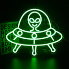 Enseigne néon LED USB 5 V Extraterrestre vert — vert
