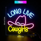 Long Live Cowgirls 5V USB LED neon sign